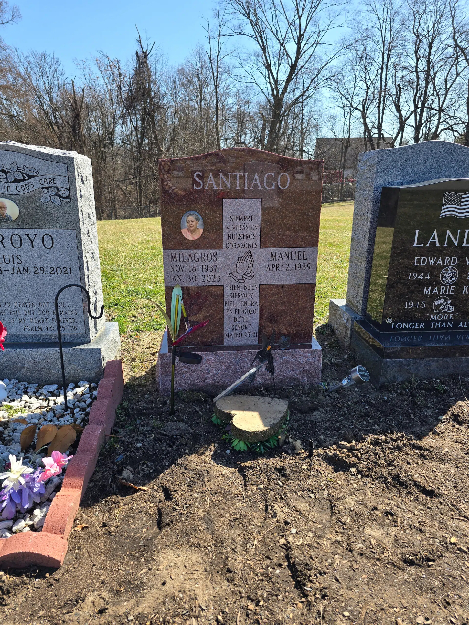 Granite Flat Headstone / Marker hand-carved by Flat Granite Markers in NJ — image 3