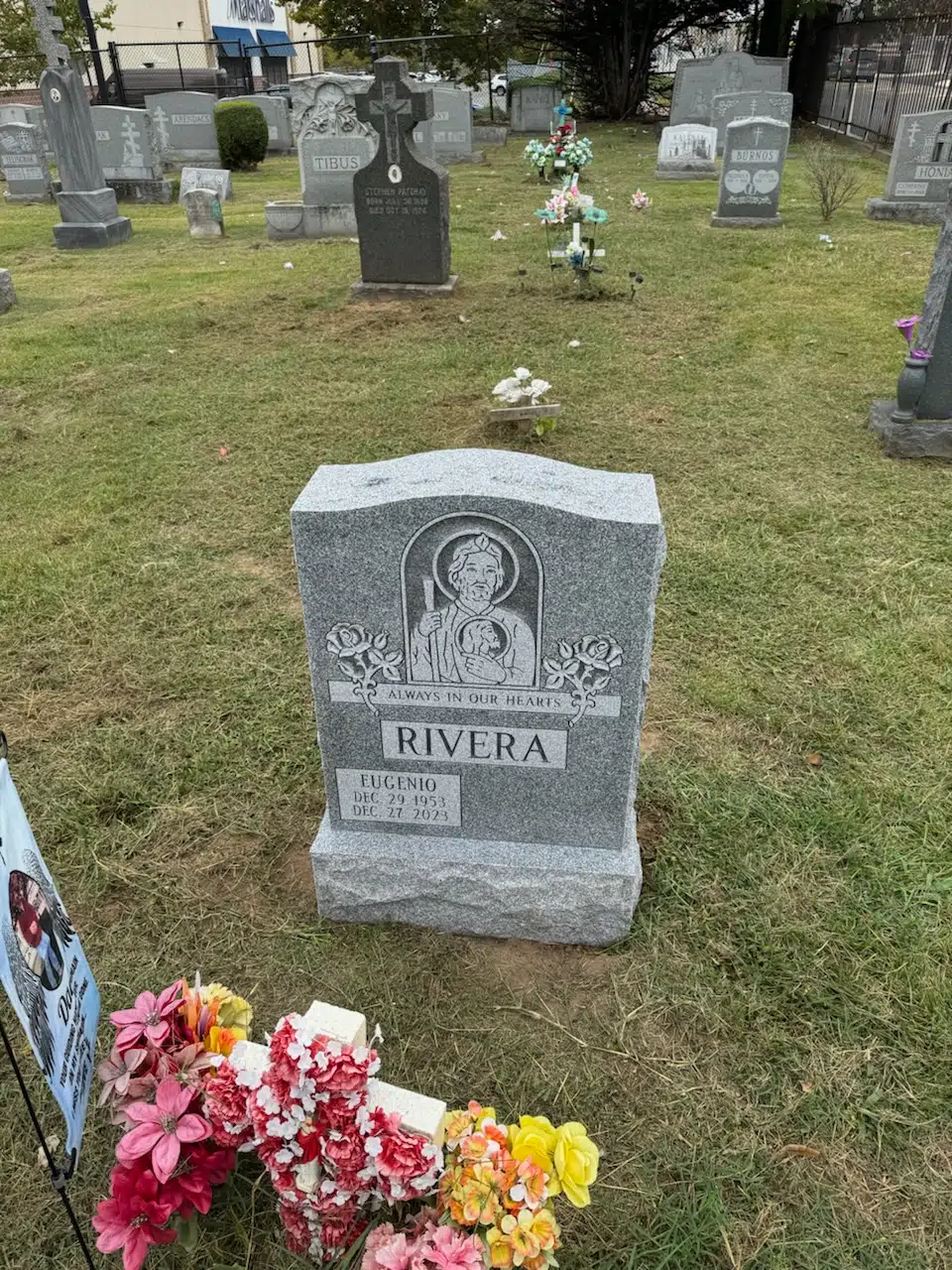 Granite Flat Headstone / Marker hand-carved by Flat Granite Markers in NJ — image 4