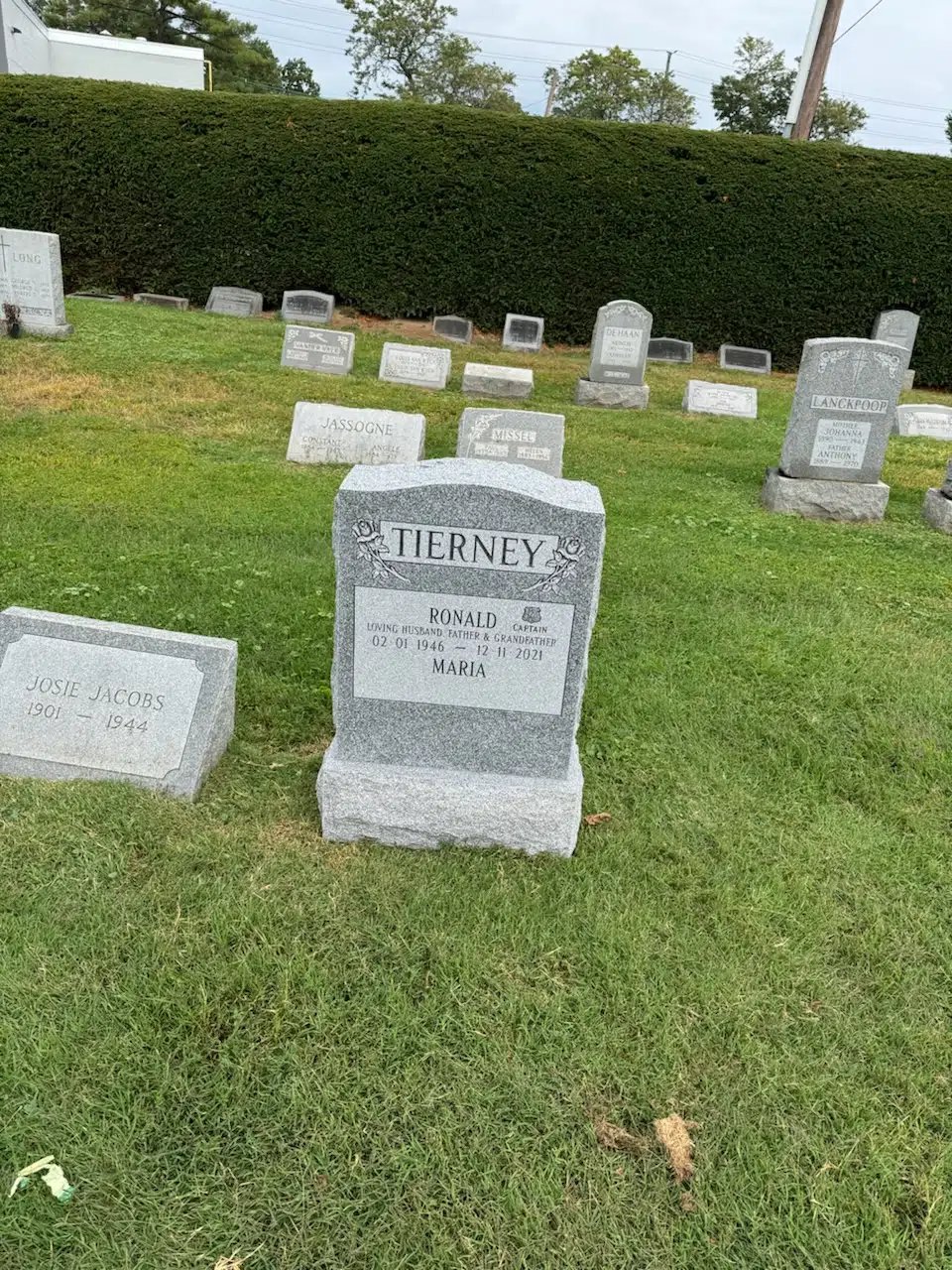 Granite Flat Headstone / Marker hand-carved by Flat Granite Markers in NJ — image 5