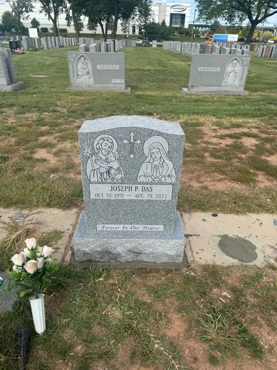 Granite Flat Headstone / Marker hand-carved by Flat Granite Markers in NJ — image 7
