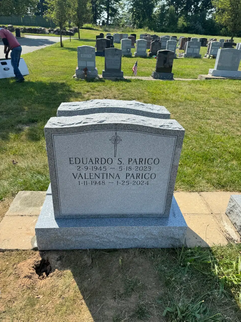 Granite Flat Headstone / Marker hand-carved by Flat Granite Markers in NJ — image 3